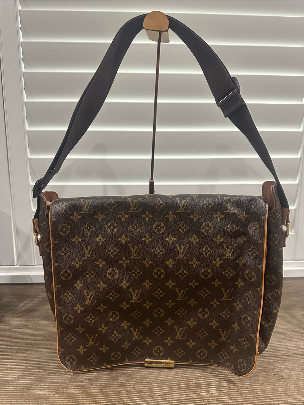 Louis Vuitton Monogram Canvas Messenger Bag in Brown and Tan